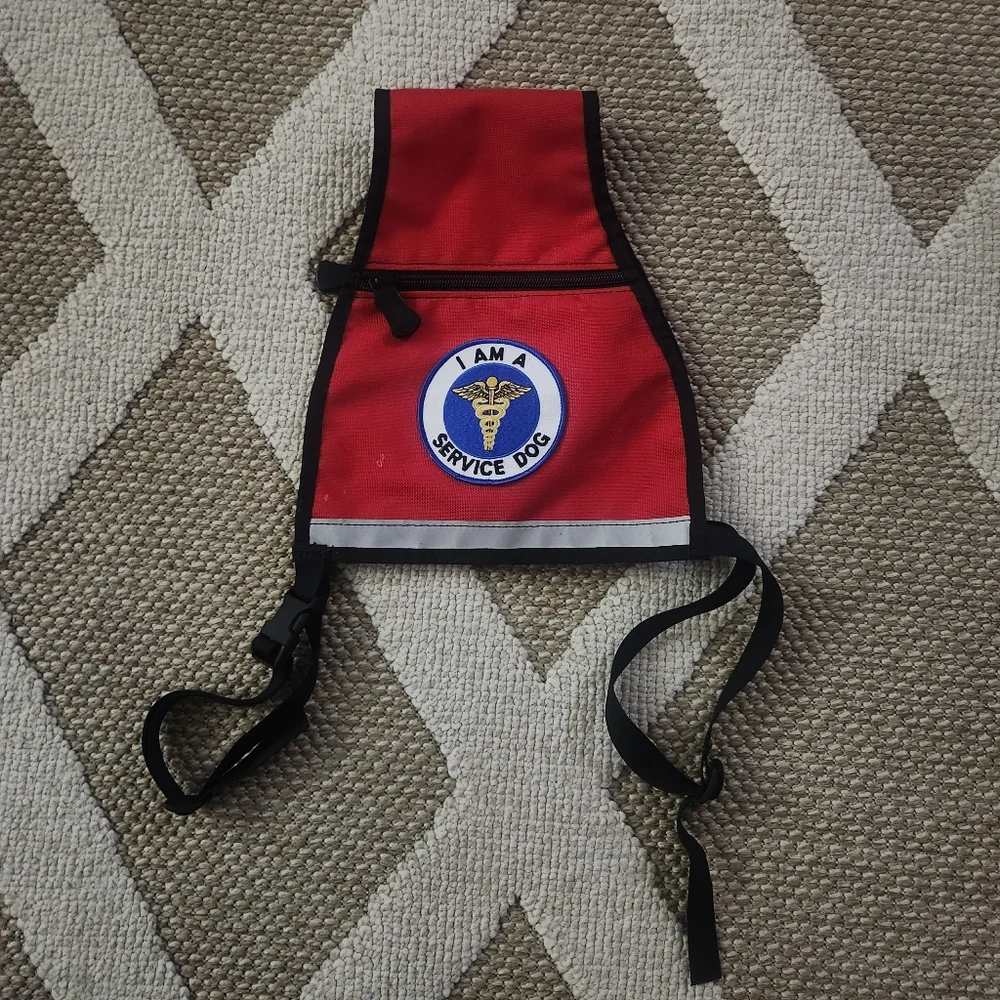 Service Dog Wolfpacks Red Size XL Cape Patches Nylon USA